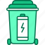 trash, battery, bin 