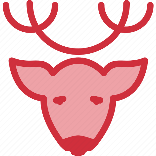 Animal, christmas, deer, head, reindeer, rudolph, xmas icon - Download on Iconfinder