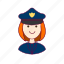 emprego, job, mulher, police officer, policial, professions, redheaded woman, ruiva, trabalho, work 
