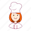 chef, chefe de cozinha, emprego, job, mulher, professions, redheaded woman, ruiva, trabalho, work 