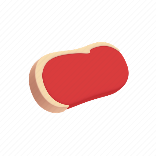 Meat, meal, steak, beef, food, grill 3D illustration - Download on Iconfinder