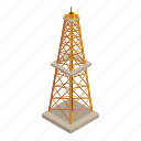oil, tower, isometric