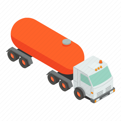 Oil, tank, truck, isometric icon - Download on Iconfinder