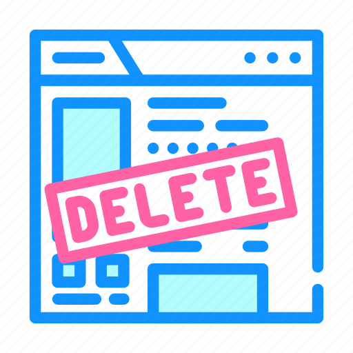 Delete, account, registration, form, web, register icon - Download on Iconfinder