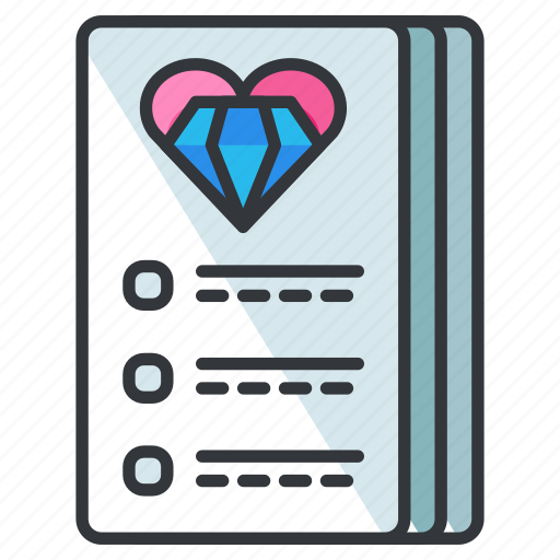Checklist, document, heart, list, love, paper, relationship icon - Download on Iconfinder