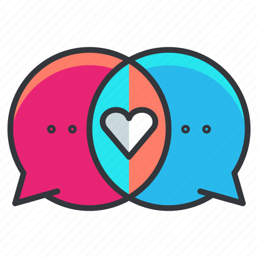 Chat, communication, conversation, heart, love, relationship, text icon - Download on Iconfinder