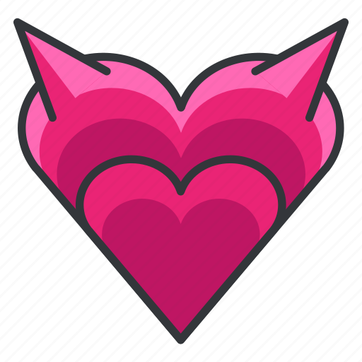 Devil, evil, heart, love, relationship icon - Download on Iconfinder