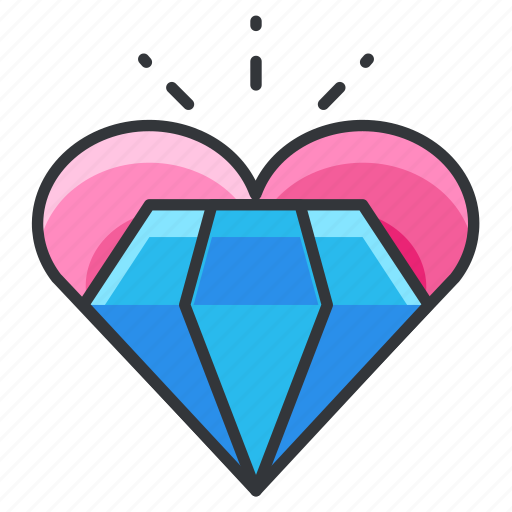 Diamond, heart, jewel, love, relationship icon - Download on Iconfinder