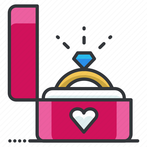 Engagement, heart, love, proposal, relationship, ring icon - Download on Iconfinder