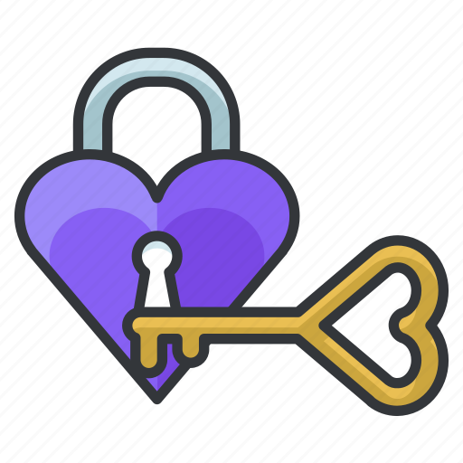 Heart, key, lock, love, relationship, safety, security icon - Download on Iconfinder