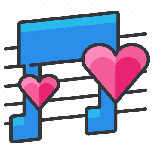 Audio, heart, love, music, relationship, sound icon - Download on Iconfinder