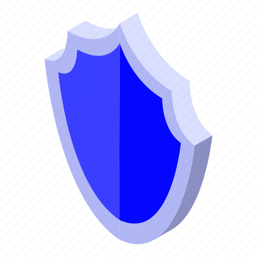 Blue, business, cartoon, isometric, logo, shield, steel icon - Download on Iconfinder