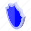 blue, business, cartoon, isometric, logo, shield, steel 