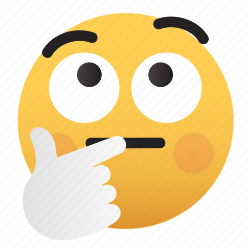 Emoji, blushing, thinking icon - Download on Iconfinder