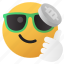 emoji, coin, bitcoin, cool, sunglasses 
