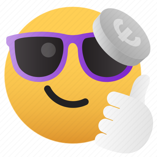 Emoji, coin, euro, cool, sunglasses icon - Download on Iconfinder
