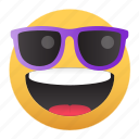emoji, cool, happy, sunglasses