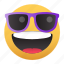 emoji, cool, happy, sunglasses 