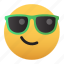 emoji, cool, smile, sunglasses, emoticon 