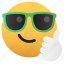 emoji, cool, thumbs, up, sunglasses 