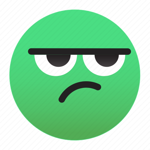 Emoji, green, mad, frown icon - Download on Iconfinder