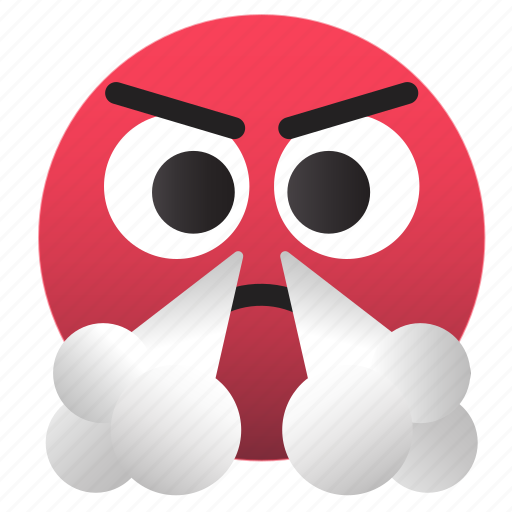 Emoji, mad, red, steaming icon - Download on Iconfinder