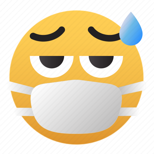 Emoji, medical, mask, sweat, health icon - Download on Iconfinder