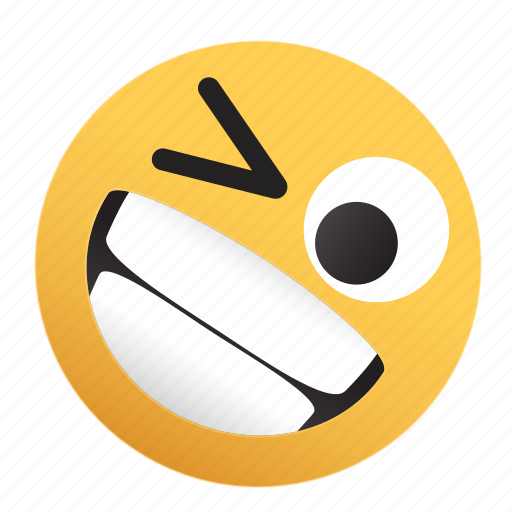 Emoji, roll, wink, happy icon - Download on Iconfinder