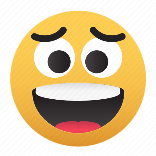 Emoji, worried, smile, laugh, emoticon icon - Download on Iconfinder