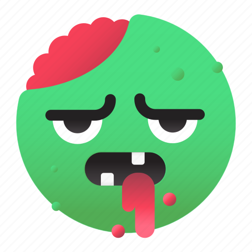 Emoji, zombie, brains, drool, halloween, scary icon - Download on Iconfinder