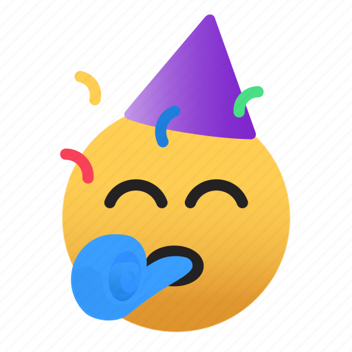 Emoji, party, hat, confetti icon - Download on Iconfinder