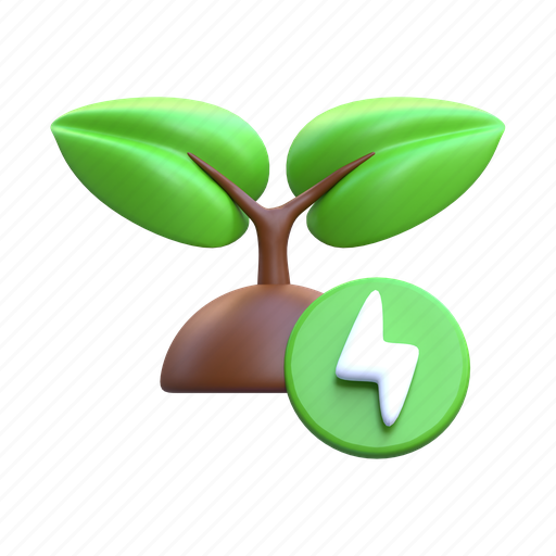 Eco energy, ecology, energy, renewable energy, green energy, eco, power 3D illustration - Download on Iconfinder