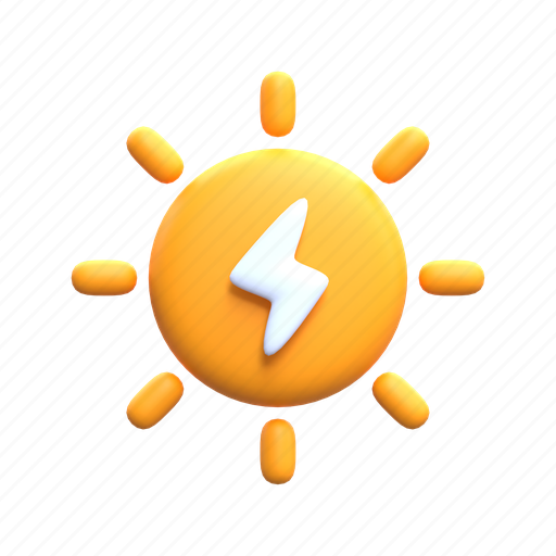 Solar energy, alternative, resources, sustainable, sun, electricity, light 3D illustration - Download on Iconfinder