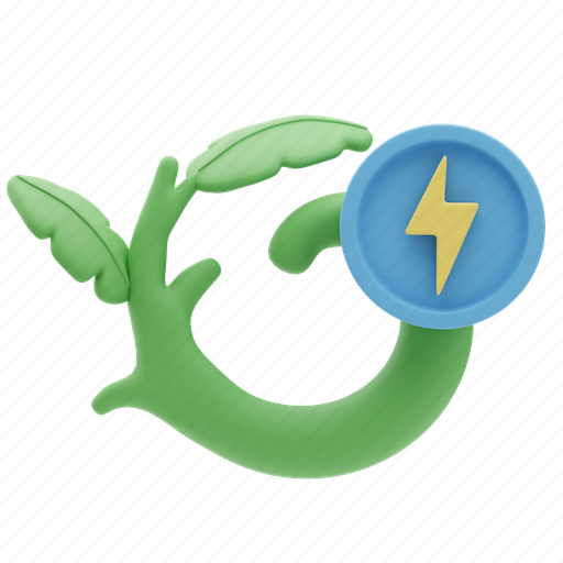 Clean, renewable, energy, ecology, electricity, green, nature 3D illustration - Download on Iconfinder