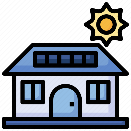 Solar, house, sustainable, ecology, environment, friendly icon - Download on Iconfinder