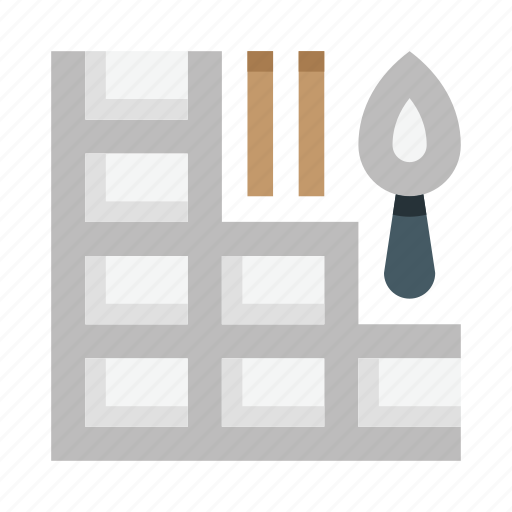 Renovation, repair, tile, tiler, glue, trowel, construction icon - Download on Iconfinder