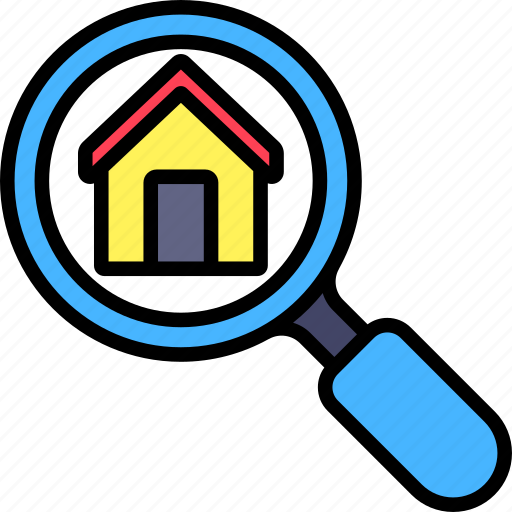 Real, estate, searching, research, property, house, home icon - Download on Iconfinder