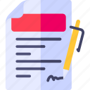 document, paper, contract, pen, pencil, writing, portable, format, summary, write