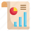 document, paper, chart, graph, analytics, statistics, data, report icon 