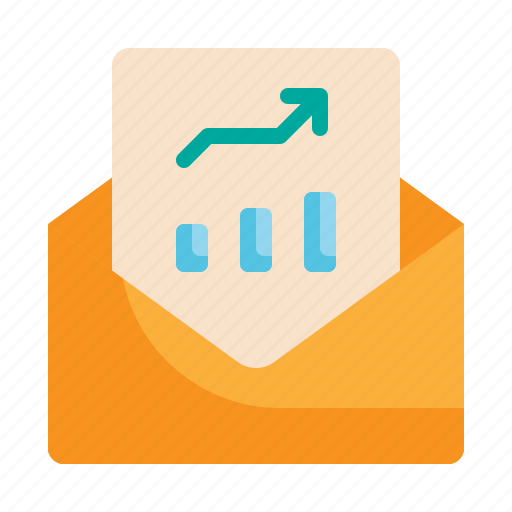 Growth, graph, message, envelope, mail, statistics, report icon icon - Download on Iconfinder