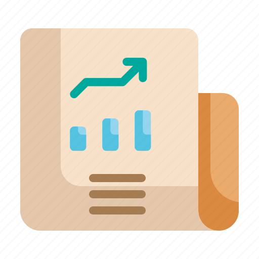 Paper, news, growth, analytics, statistics, report icon icon - Download on Iconfinder