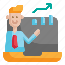 people, employee, graph, check, analytics, statistics, business, report icon