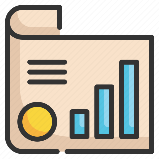 Graph, analytics, paper, chart, report icon, statistics, business icon - Download on Iconfinder