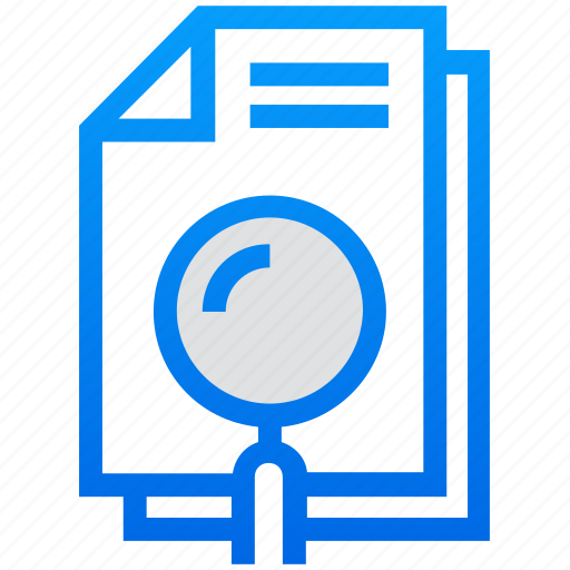 File scanning, magnifier, page, search file, search page icon - Download on Iconfinder