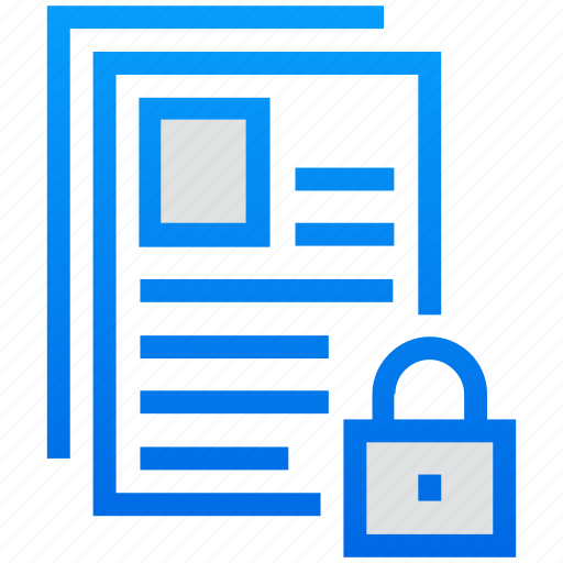 Data safety, file, file security, locked file, protected document icon - Download on Iconfinder