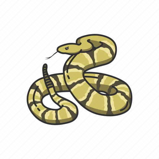 Animal, rattlesnake, reptile, serpent, snake, venomous snake, vertebrate icon - Download on Iconfinder