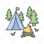 camping, camping icon, nature tourism, tent 