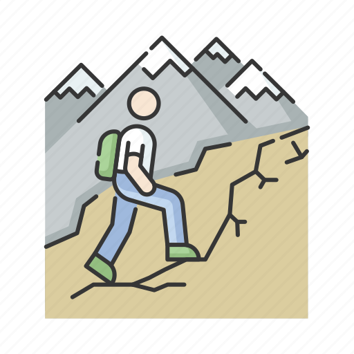 Backpacking, hiking, trekking, trekking icon icon - Download on Iconfinder