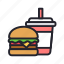 burger, restaurant, soda, softdrink 