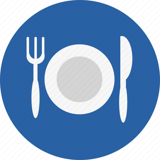 Eat, food, fork, gastronomy, knife, plate, restaurant icon - Download on Iconfinder